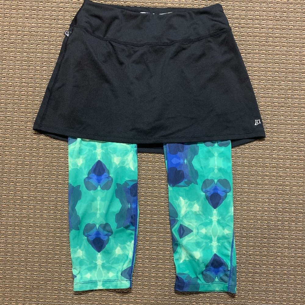 Skirt Sports Lotta Breeze Capri Skirt - Emerald Print - Small